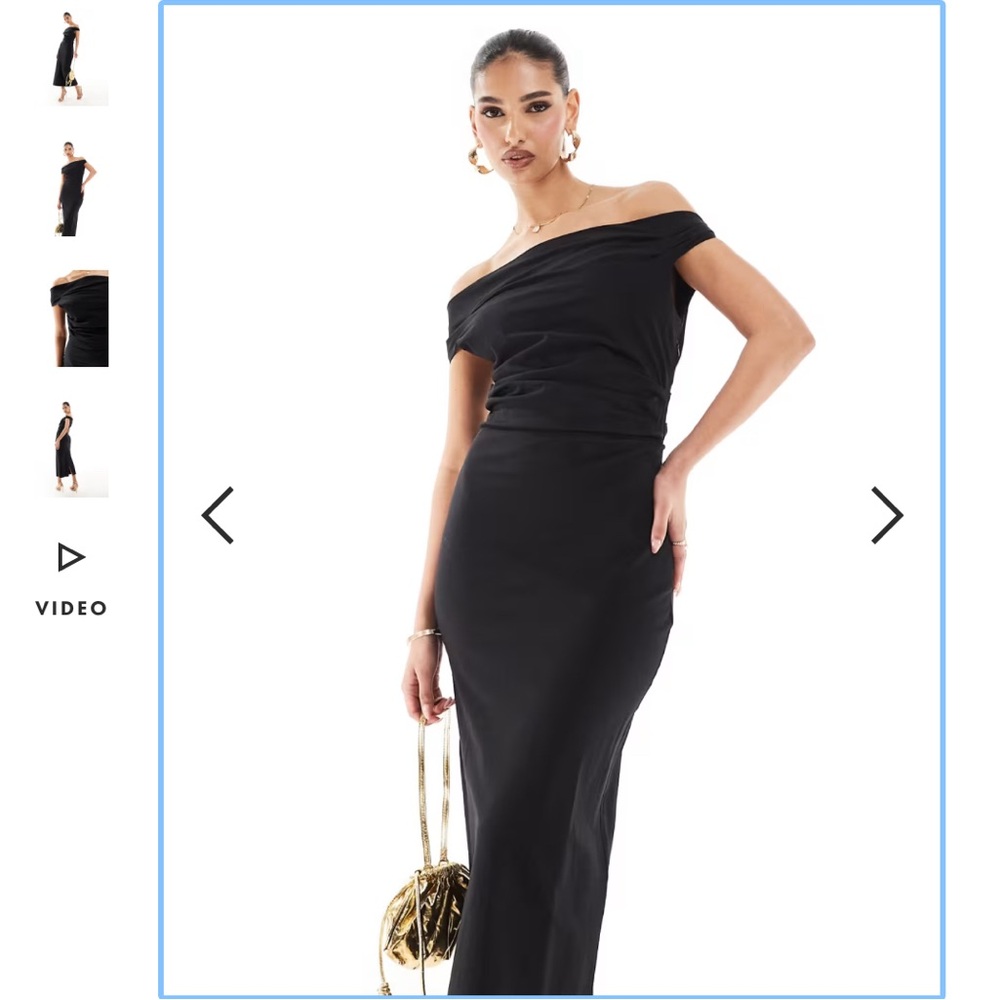 Elegant Black One-Shoulder Dress